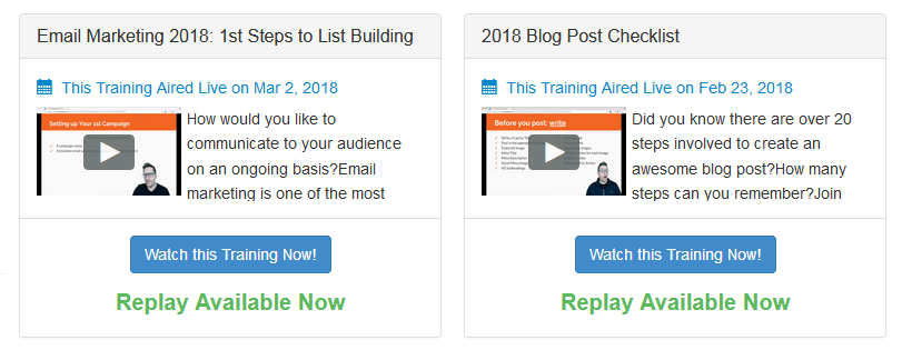 A Wealthy Affiliate Review 2018-Live Training Replay