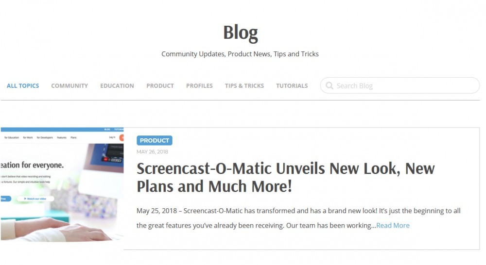 Screencast o matic review_training and support